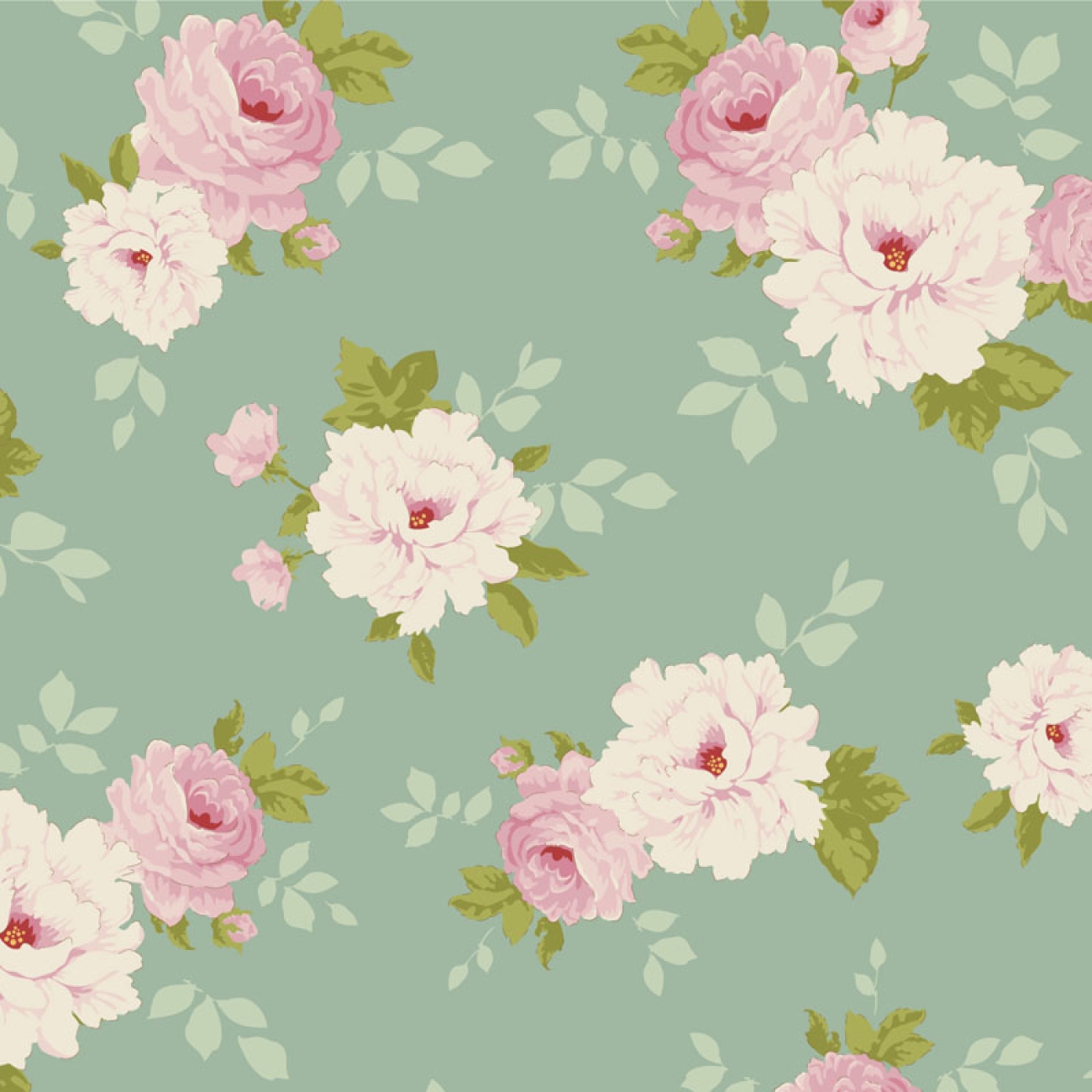 Tilda Patchwork Stoff Baumwolle - Sunday Brunch - Pernille Teal